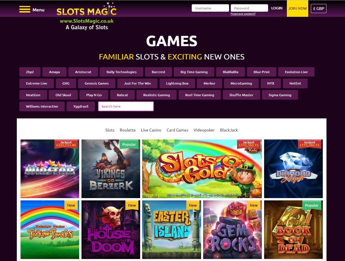 slots magic games and slots screen shot